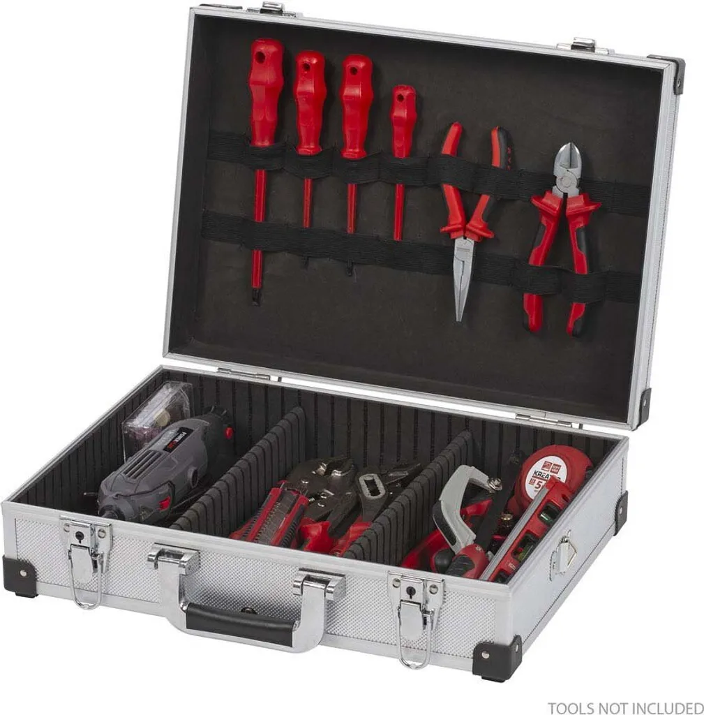 Coffret à outils vide avec 2 clés de sécurité - Modèle Pro Anthracite - 6