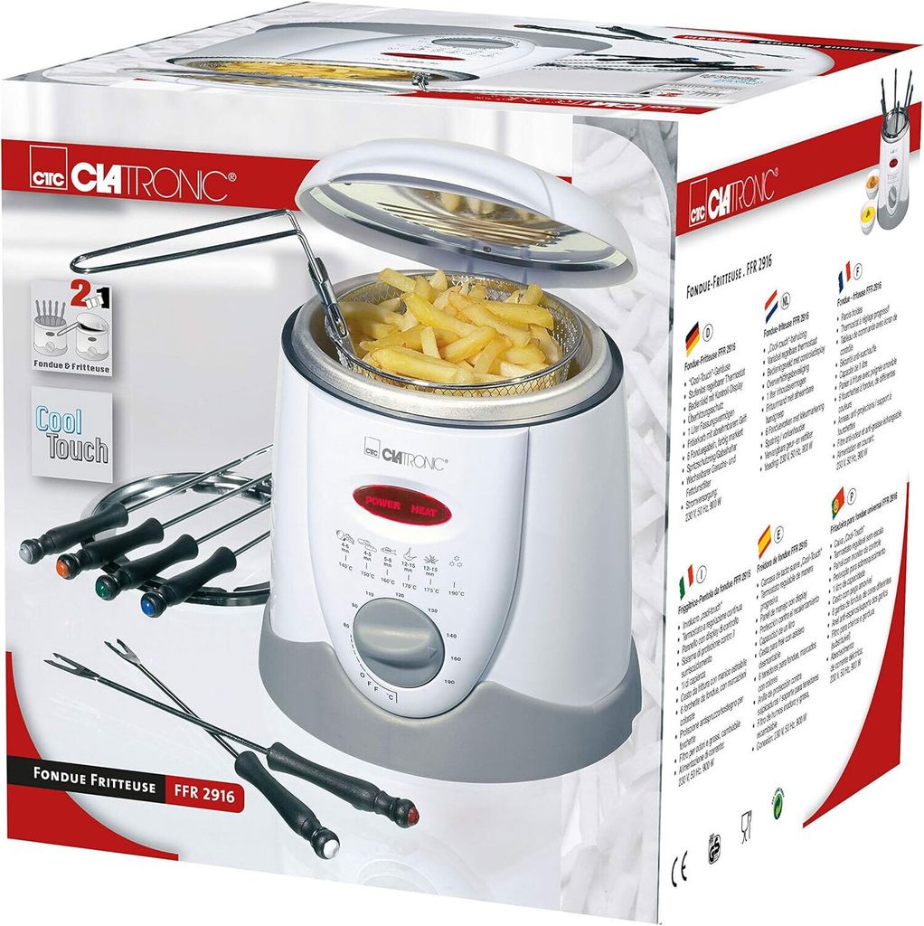 Clatronic FFR 2916, Weiß, 240 mm, 190 mm, 190 mm, 50 Hz, Produktbild 
