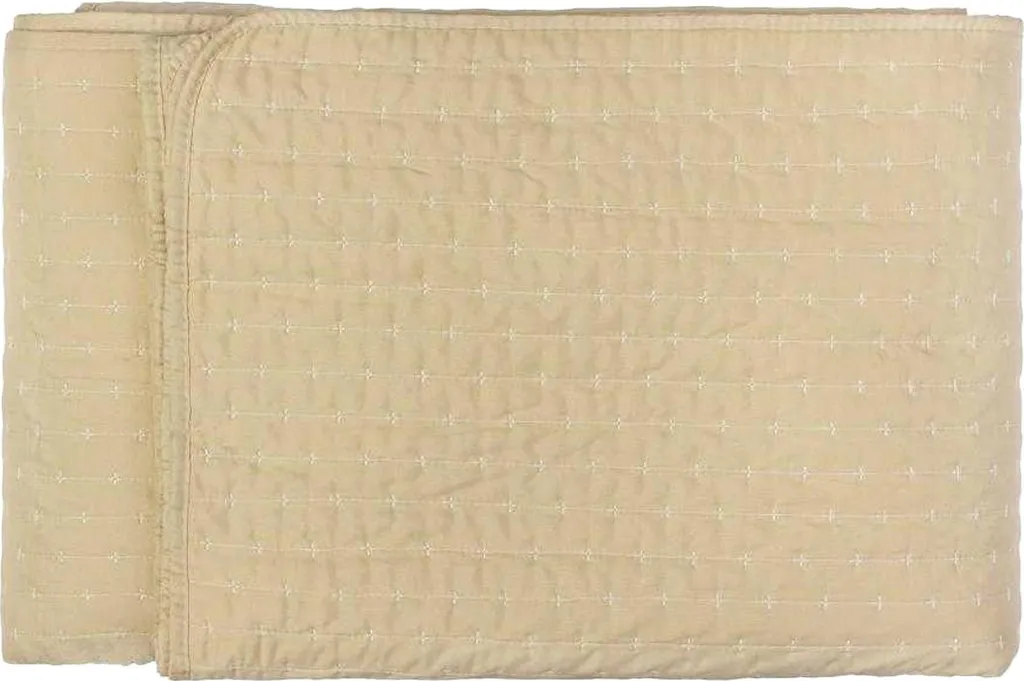 Couvre-lit champagne texture côtelée Henley Pin-cord 235 x 235 cm