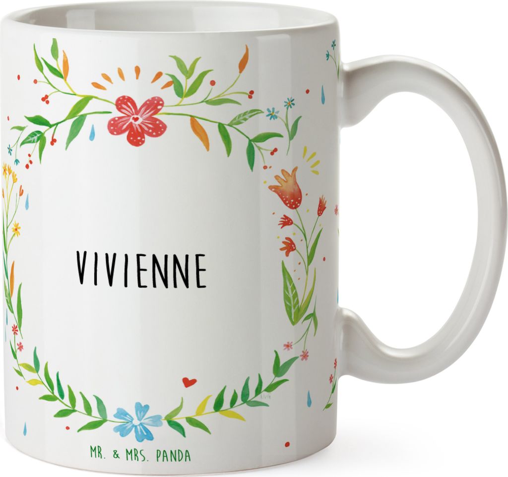 Mr. & Mrs. Panda Kaffeetasse Vivienne - Geschenk, Teetasse, Becher, Kaffeebecher, Keramiktasse, Tasse
