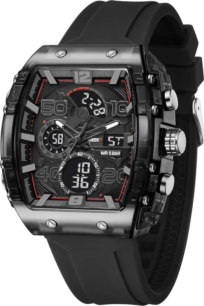 Orologio Sportivo Findtime Uomo LED - Cronometro e Allarme 5ATM