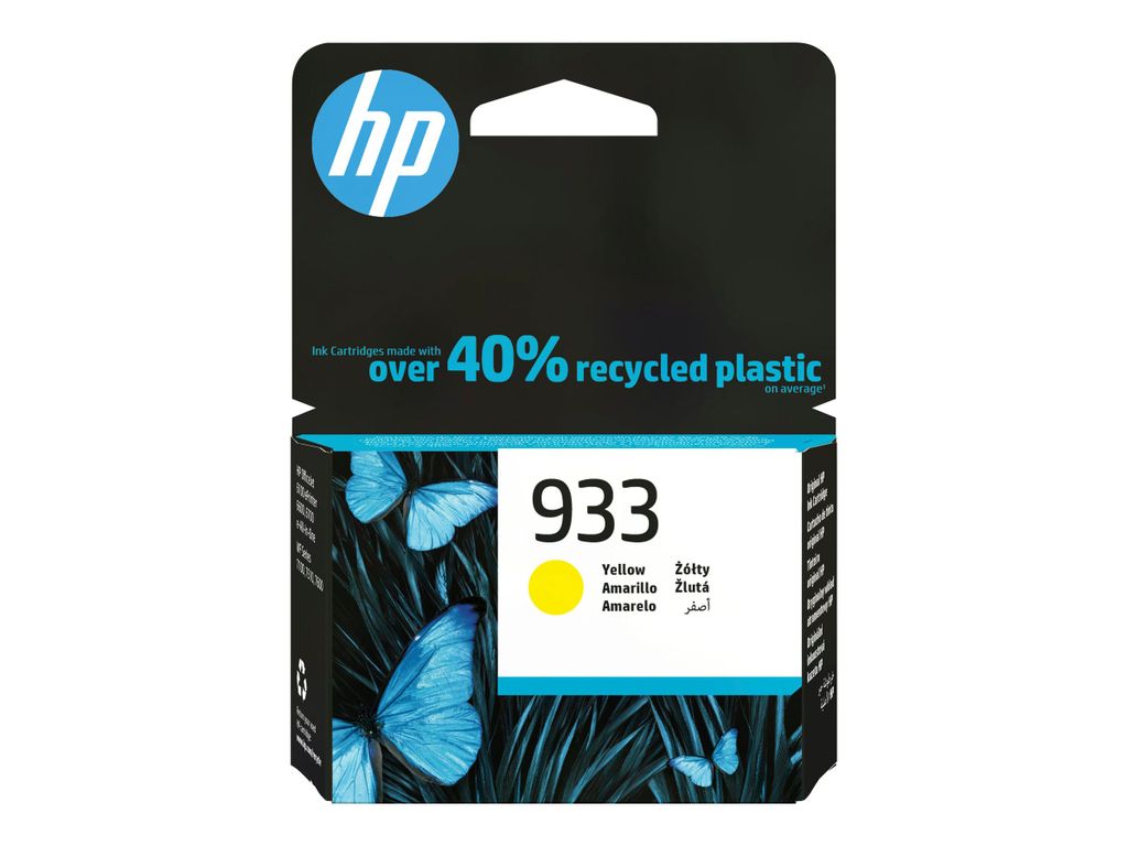 HP 933 oryginalny tusz zólty, Standardowa wydajność, Żółty, Zdjęcie produktu 