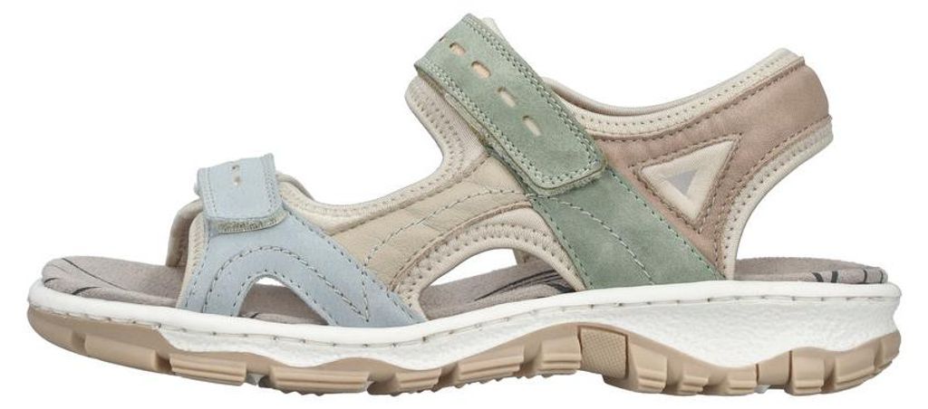 Rieker Damensandale bleu/crema/peppermint/nude/perl 6886694 Produktbild 