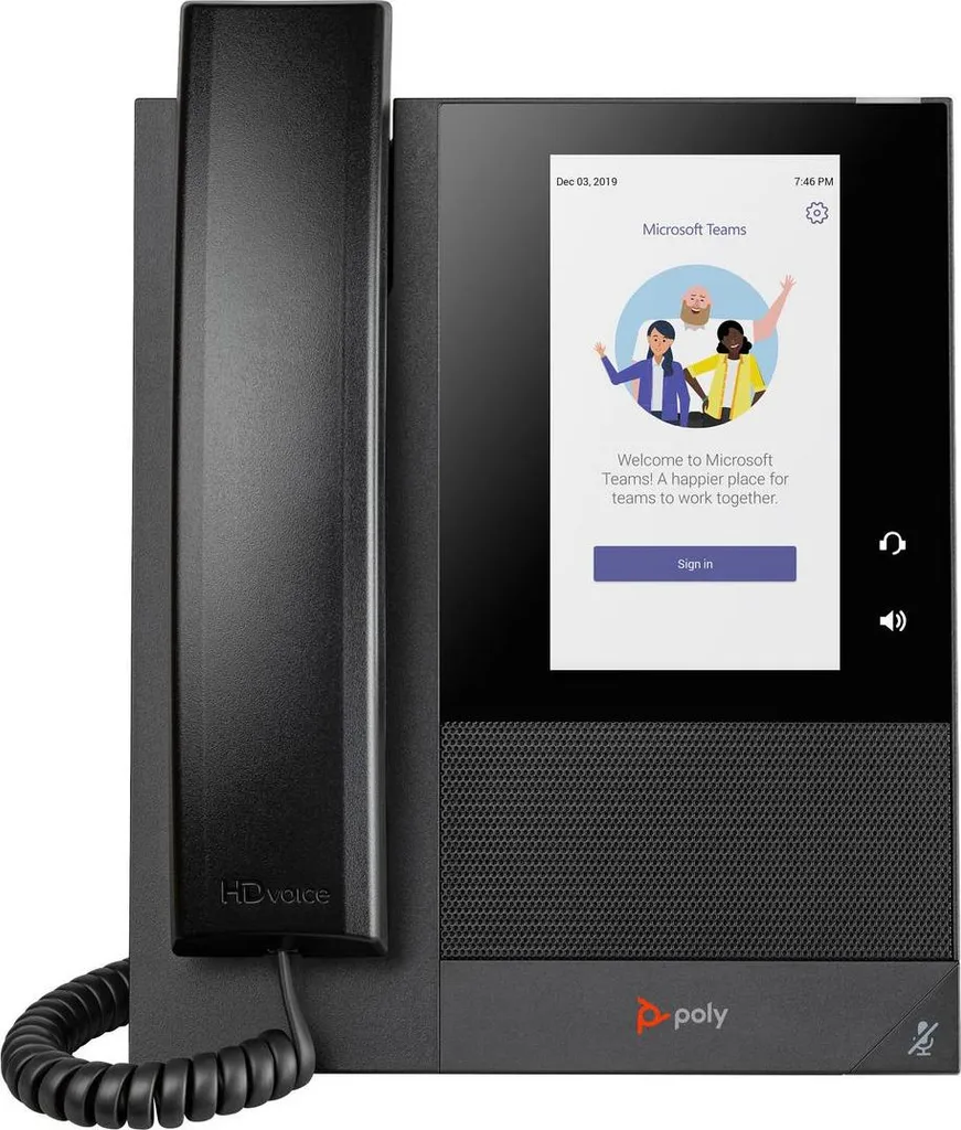 Téléphone de Bureau Multimédia Poly CCX 400 - Poste IP Tactile Noir Pro