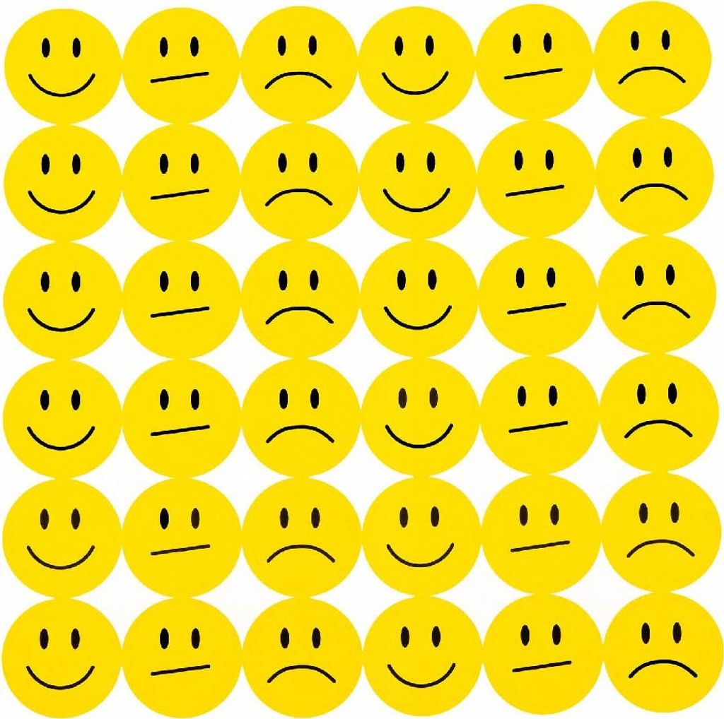 Oblique Unique 180 Smiley Sticker Set Aufkleber Lächeln Produktbild 