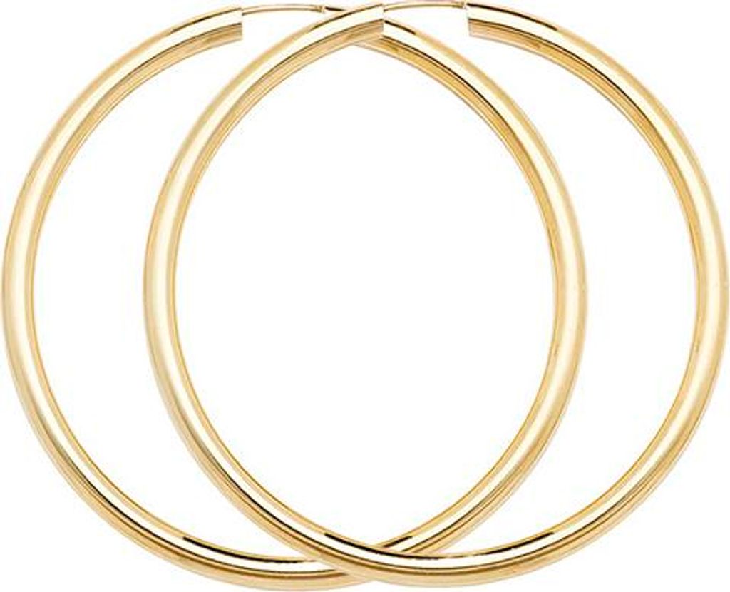 9 Karat (375) Gold Damen - Creolen / Ohrringe - 35mm; TRS15709MM35