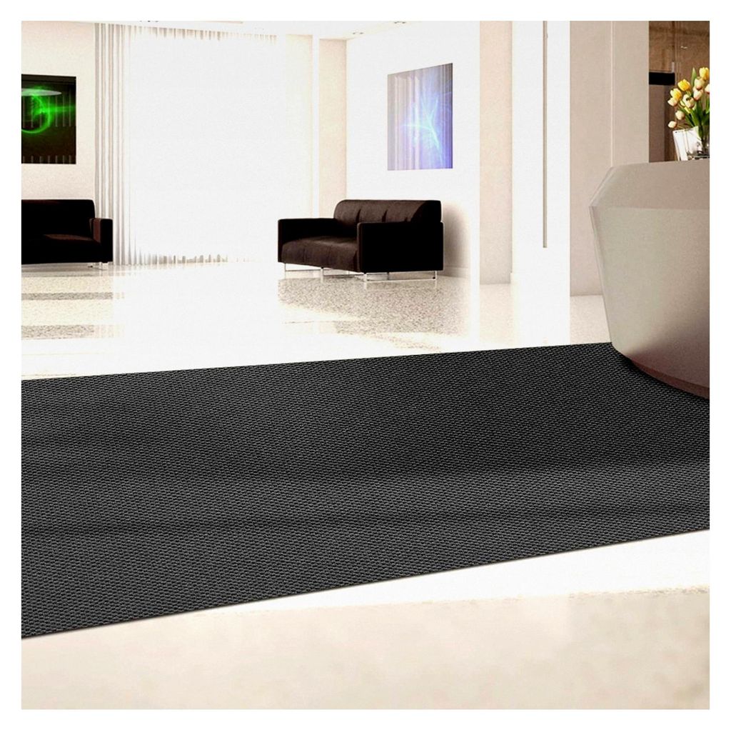 Schmutzfangmatte Hongkong nach Maß - Meterware - 10 mm hohe, robuste Eingangsmatte - strapazierfähige Sauberlaufmatte (Anthrazit, 200 cm x 250 cm)