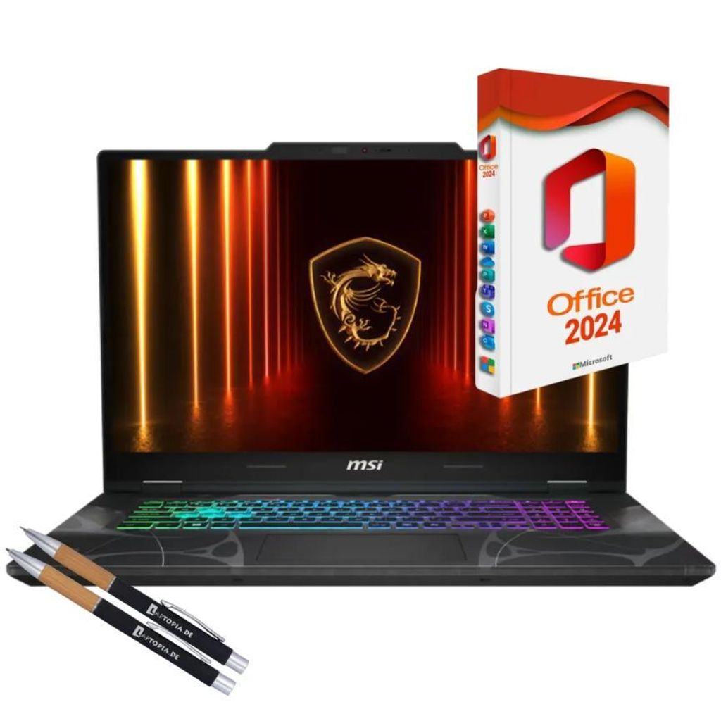 MSI Cyborg 17, Intel Core i7, 32GB DDR5-RAM, 512GB SSD, Windows 11 Pro + MS Office 2024 Pro (17,3"), Gaming, Displayport, beleuchtete RGB Tastatur,