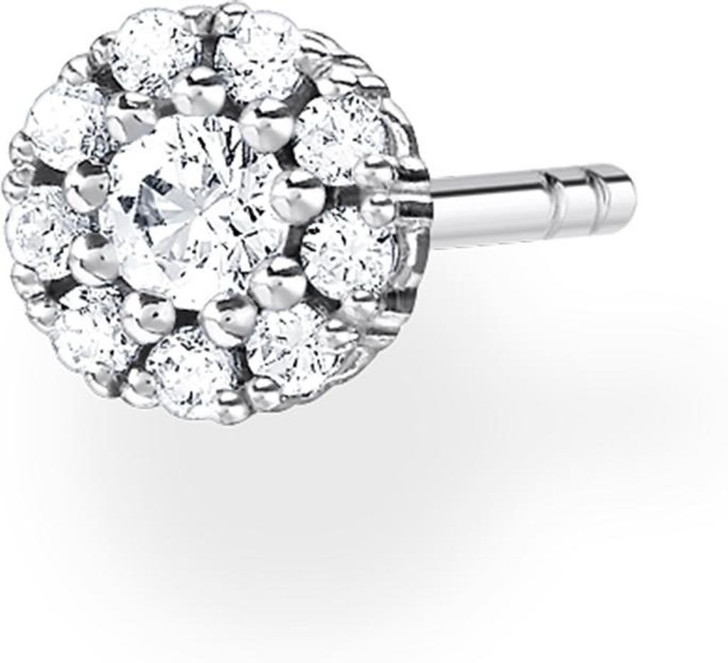 Thomas Sabo Einzel Ohrstecker weiße Steine silber Produktbild 