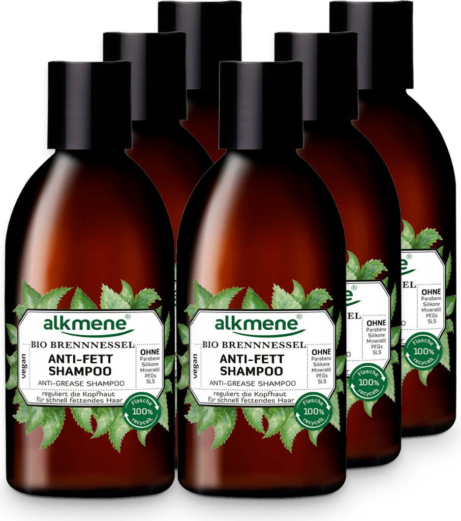 alkmene Anti Fett Haar Shampoo mit Bio Brennnessel - Produktbild 