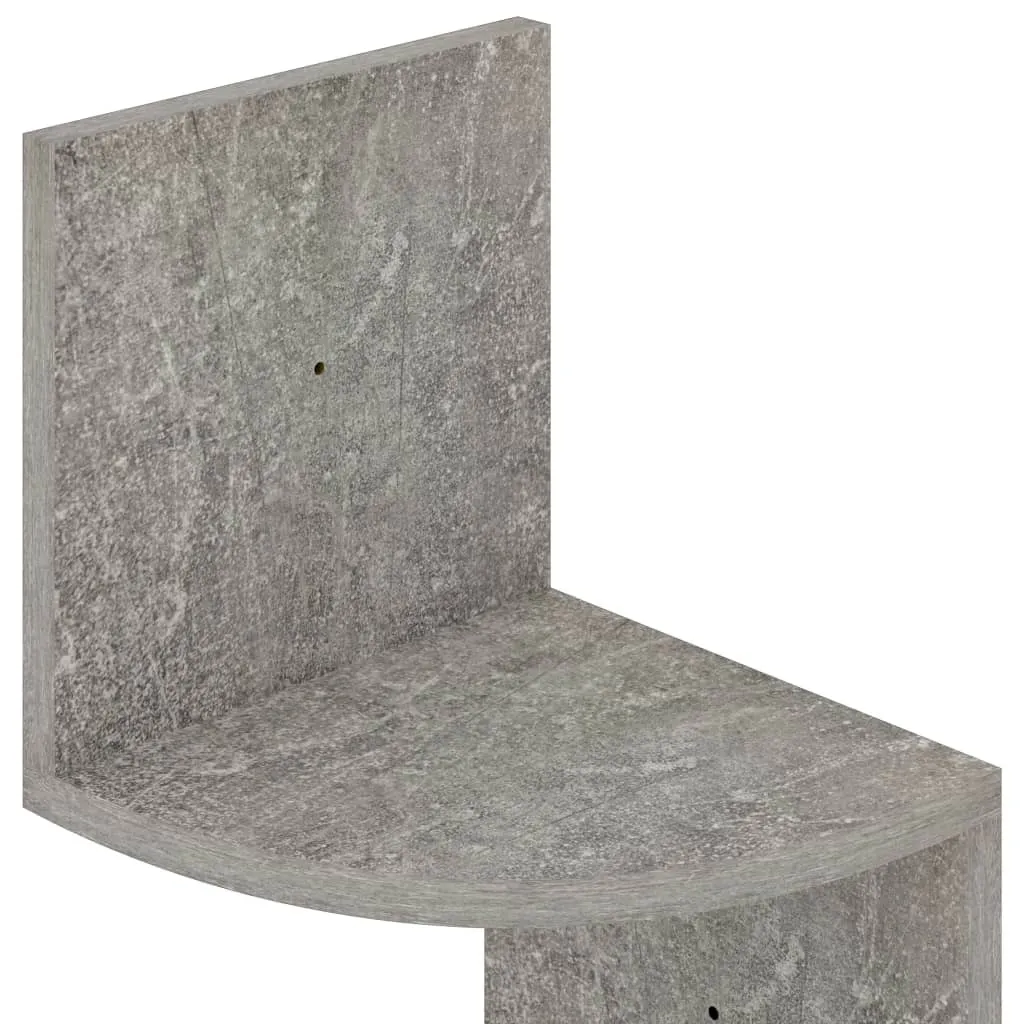 Libreria Angolare Sospesa 19x19x123 cm Grigio Cemento | Arredo Moderno