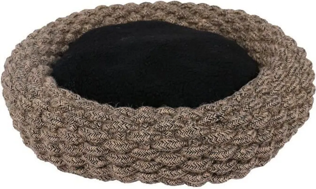Panier chien anti-stress rond Duvo+ Noir - Corbeille coton confortable