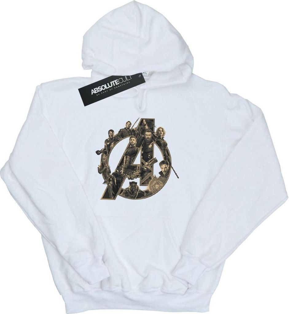 Avengers Infinity War - Kapuzenpullover für Herren/Damen Uni BI590 (3XL) (Weiß)