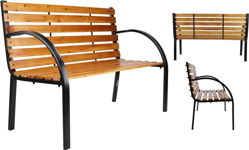 HI Parková lavička hnedá 122x60x81 cm Obrázok produktu 