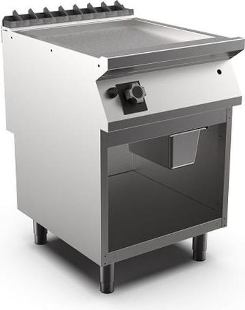 Mareno M1-900 Gasgrillplatte mit glatter, mattverchromter Platte, 60 cm