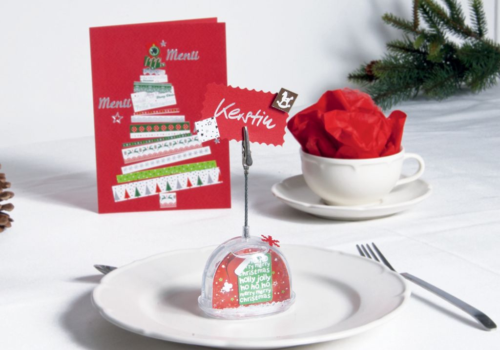 HEYDA Schneekugel "Karten Clip"