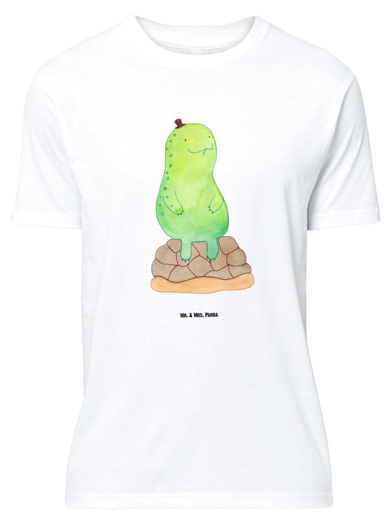 Mr. & Mrs. Panda Größe L T-Shirt Schildkröte Pause - Weiß - Geschenk, mit Spruch, Achtsam, Tshirt, Shirt, sitzen, Panzer, Entspannen