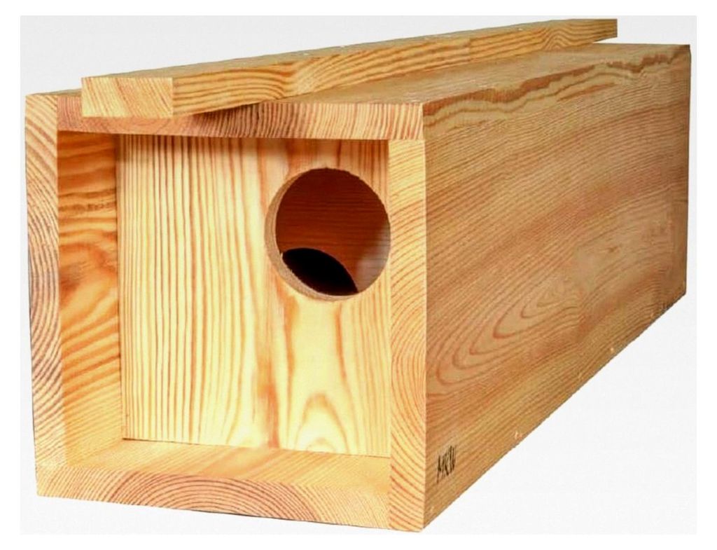 Vogelhaus - Nistkasten für Steinkauze - Stabiler Nistkasten für Wildvögel und Gartenvögel - aus Nadelholz - Wetterfest und langlebig für den A...