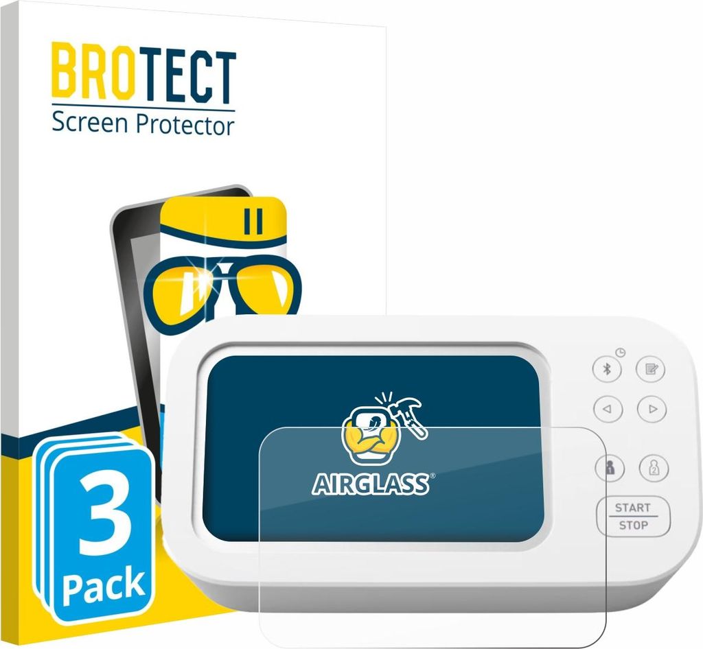 3x BROTECT Schutzglas für Omron X7 Smart AFib HEM-7380T1-EOSL Schutzfolie Panzer Folie Glas Display Schutz klar