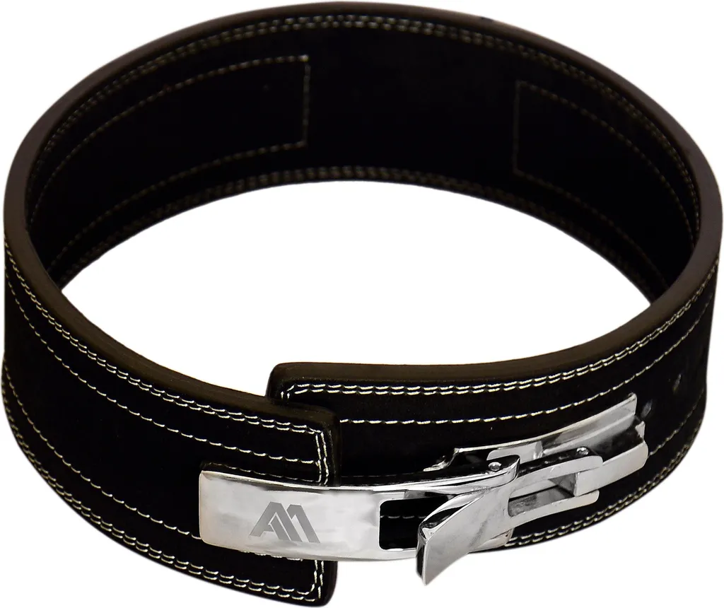 Ceinture de musculation en cuir 11mm noir S pour Powerlifting de gym