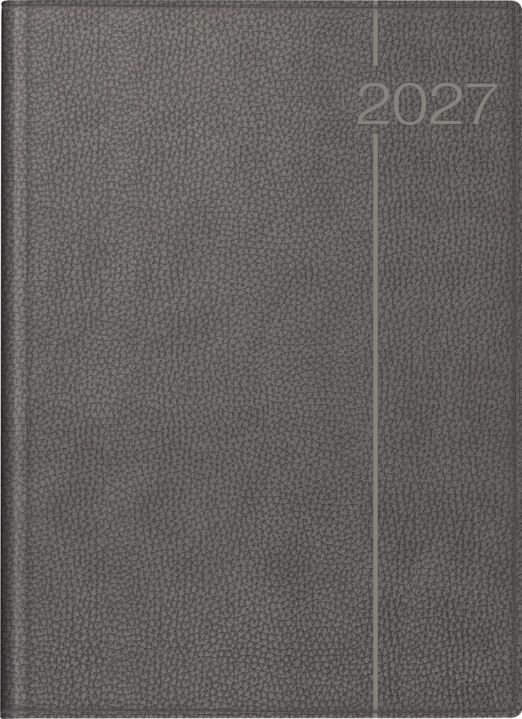 Buchkalender Conform 21x29,1cm 1 Tag/Seite Kunstleder grau Produktbild 