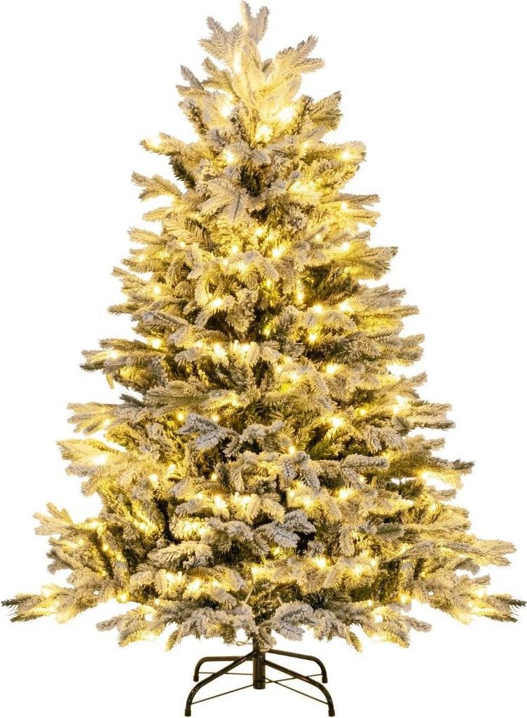 135 cm Künstlicher Weihnachtsbaum mit Schnee & 688 gemischten Zweigspitzen Tannenbaum