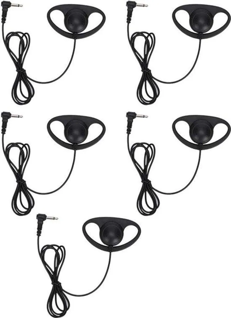 Oreillette talkie-walkie professionnelle en forme de D avec micro filaire
