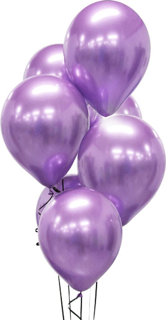 Lila glänzende Latex-Luftballons, ca. 30 cm Durchmesser, aus Natur-Latex