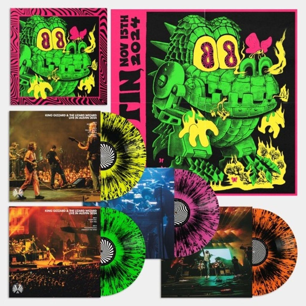 King Gizzard & The Lizard Wizard: King Gizzard & The Lizard Wizard: Live In Austin 2024 (Limited Numbered Edition Box Set) (Neon Splatter Vinyl) - ...