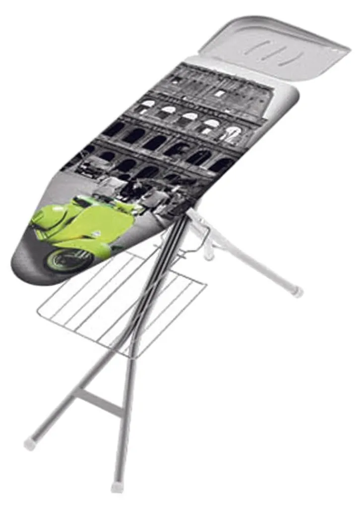 Table à repasser 120x40cm en acier stable avec repose-fer et pieds XXL