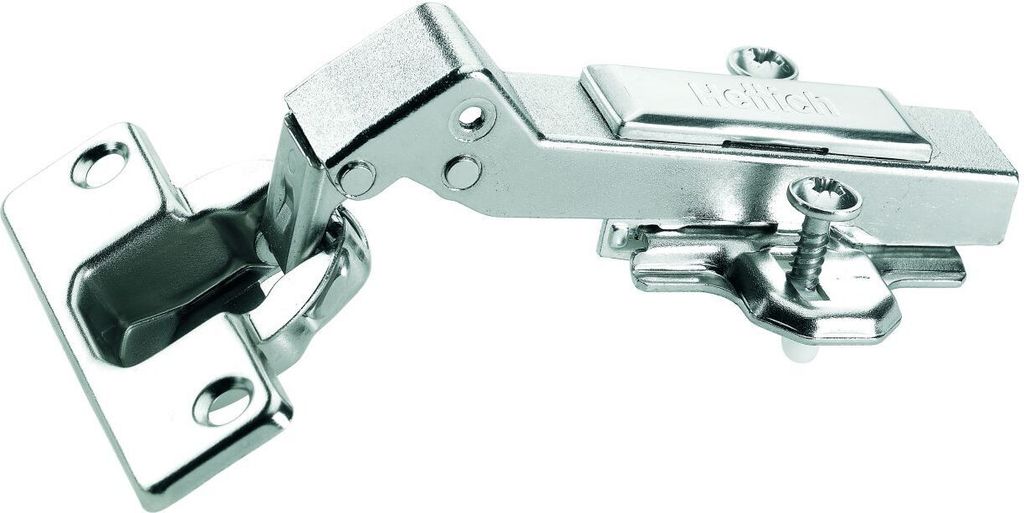A single hinge on a white background.