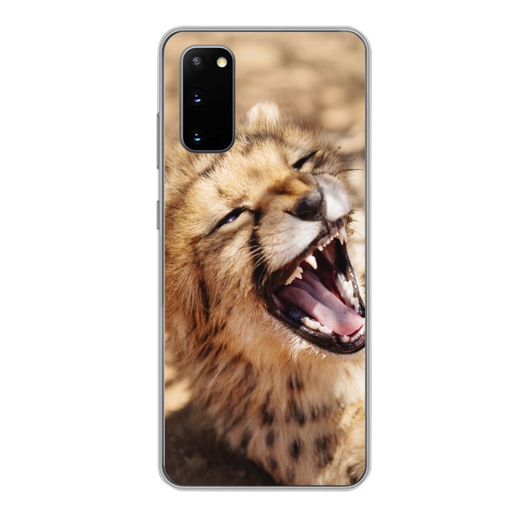 MuchoWow Handyhülle Schutzhülle Hülle für Samsung Galaxy S20 Gepard - Tier - Nahaufnahme Silikon Softcase Handy Hülle - Bild