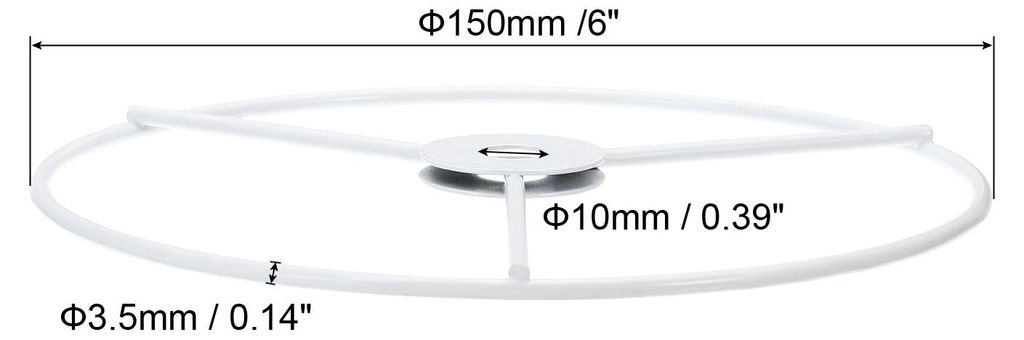 6" E26 E27 Lampenschirm Ring Gestell 3 Pack Lampenschirm Halter Draht Rahmen Heimwerker Trommelring fš¹r Tisch Stehlampe Wei?