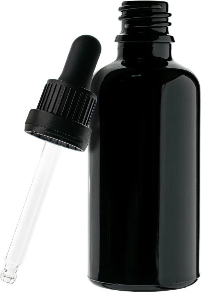 Bottiglietta vuota con contagocce 30ml in vetro scuro. Flacone Farmaceutico Confezione da 26 pezzi - Erboristeria Demetra