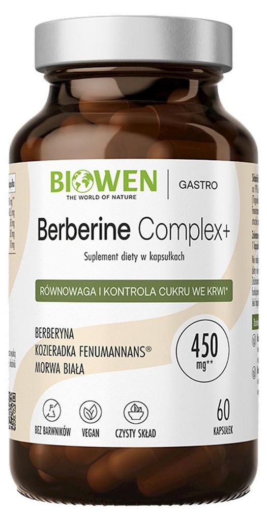 BERBERYNA COMPLEX+ BEZGLUTENOWA 60 KAPSUŁEK - BIOWEN