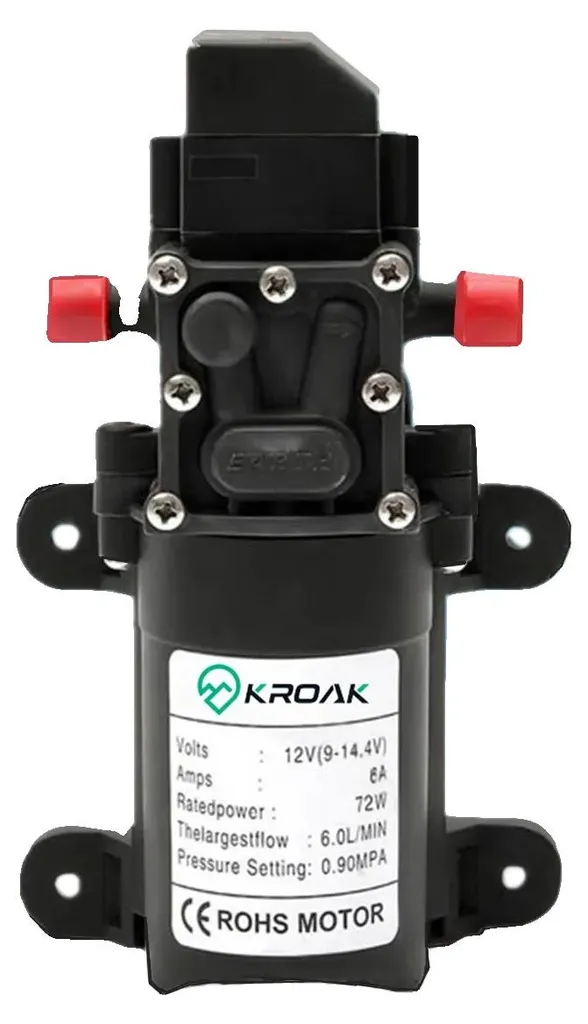 Pompe à diaphragme haute pression 6L/min avec raccord droit UE