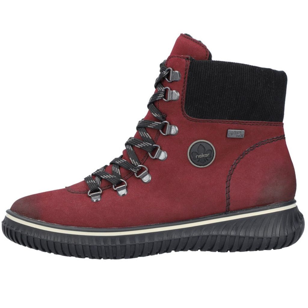 Rieker Damen Stiefeletten Z9447 - Wasserdichte Biker Boots Mit Wechselbarer Einlage
