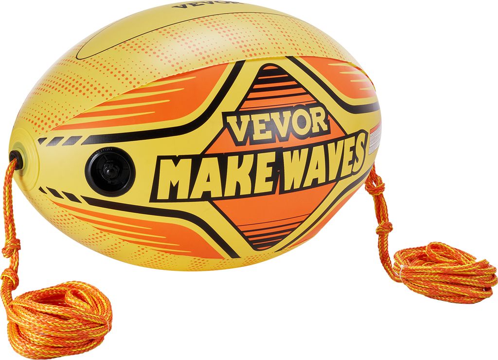 VEVOR Booster Ball Towable Tube Rope Performance Ball, Aufblasbare Bälle aus verdicktem PVC für Bootfahren und Wassersport – mit Seil mit hoher...
