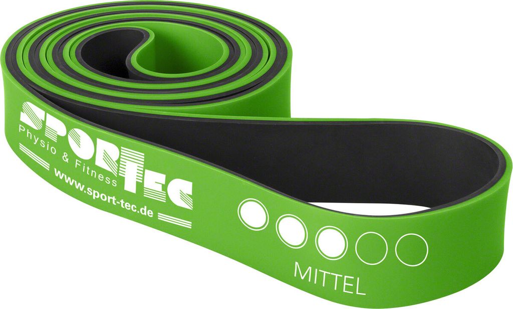 Sport-Tec Powerband aus Latex, 104x3,2 cm, mittel, grün