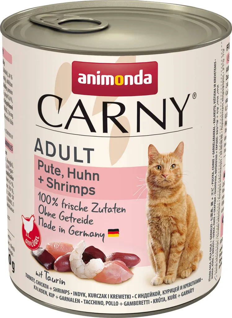 OFFERTA Animonda Carny Adult 800g x 6 - Tacchino, Pollo e Shrimps