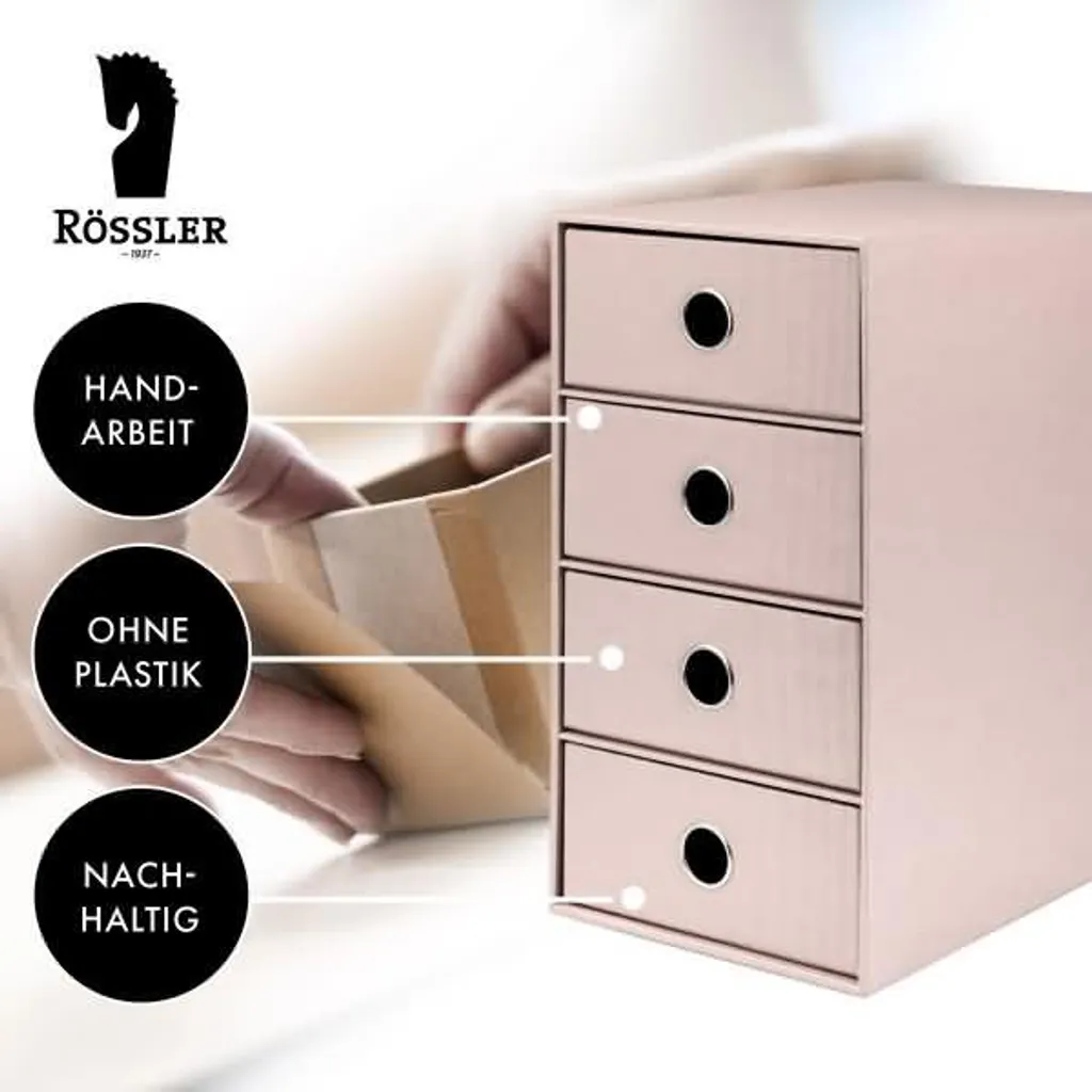 Petite tour de rangement 4 tiroirs Powder - Format compact 32cm