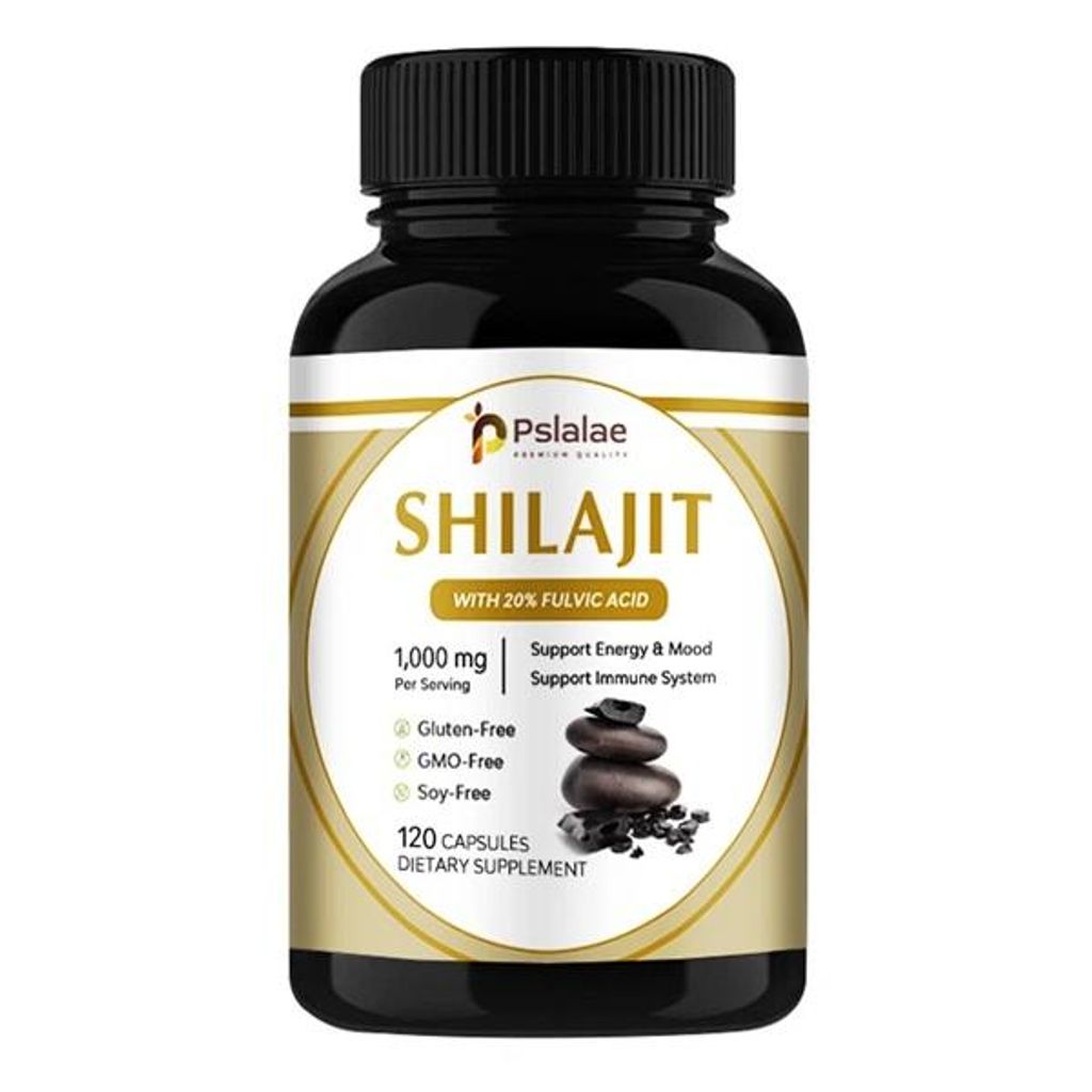 Shilajit 1000mg (120 Kapseln) Nahrungsergänzungsmittel, Energie, Ausdauer, Stärke, Gehirn, Gedächtnis, Herzgesundheit, Immunsystem, Stoffwechsel