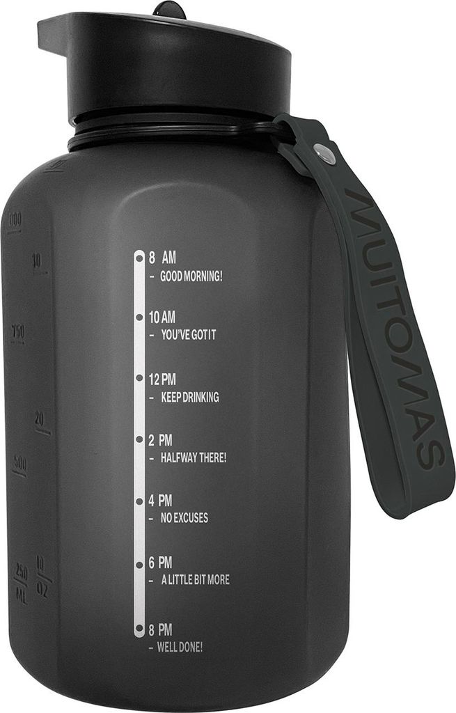 Borraccia sportiva Muitomas da 1200 ml, nera Immagine del prodotto 