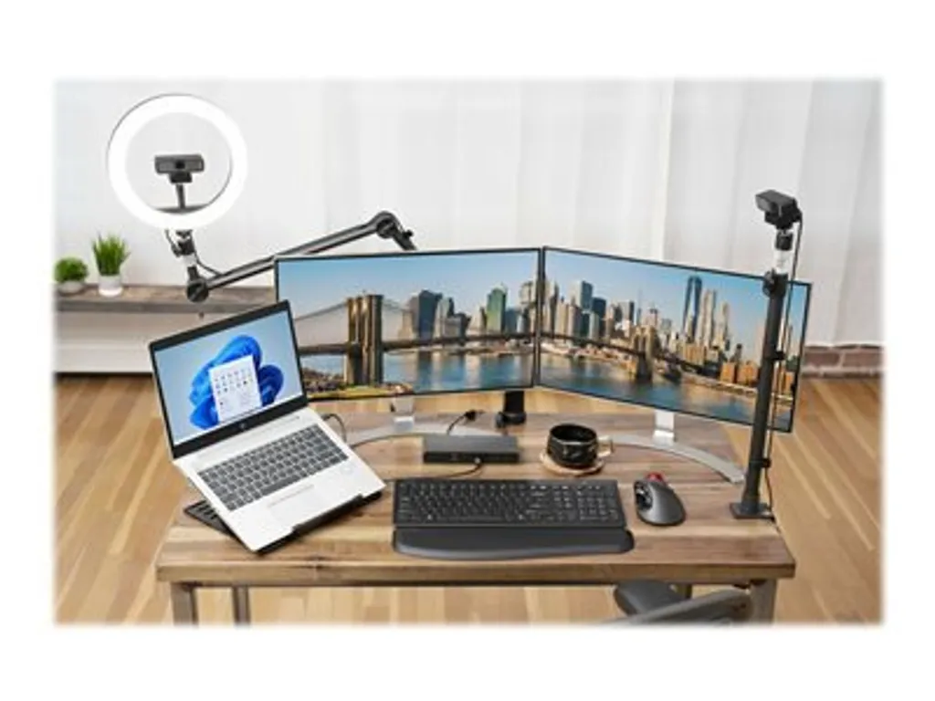 Support Vidéoconférence A1020 pour Micro et Webcam - Pivot 360° Acier