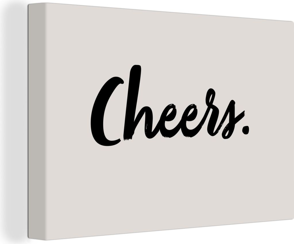 OneMillionCanvasses - Leinwandbilder - 150x100 cm, Zitate - Trinken - Prost - Sprichwörter, Wandbilder Kunstdruck Wanddekoration - Foto auf Lein...