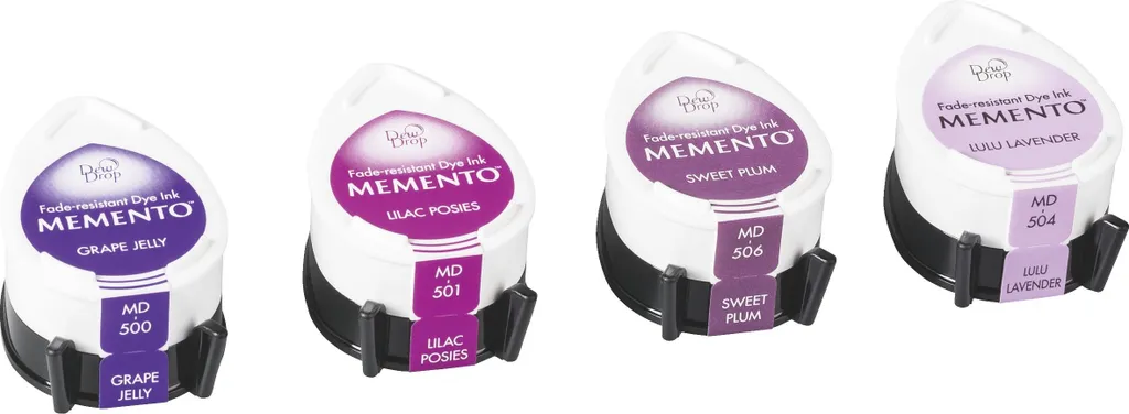 Set de 4 Encreurs pour Tampons Memento Dew Drop Dégradé de Violets 211511941