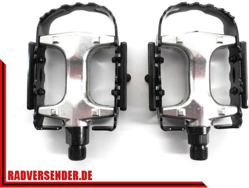 1 Paar Alu Fahrrad Pedalen MTB Pedale Stahl Käfig Aluminum Produktbild 