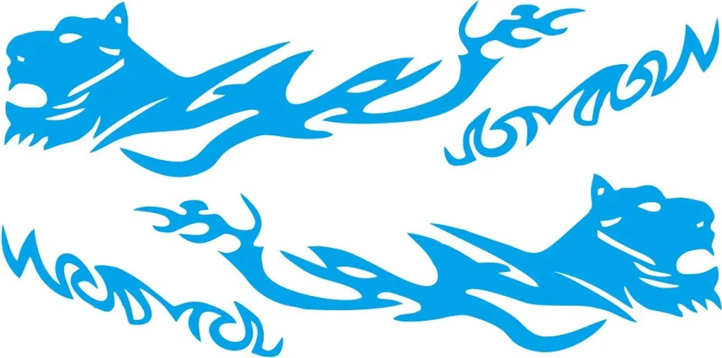 Kit Strisce Vinile D-1042 Nero 2 Pezzi Adesivi Auto Professionali