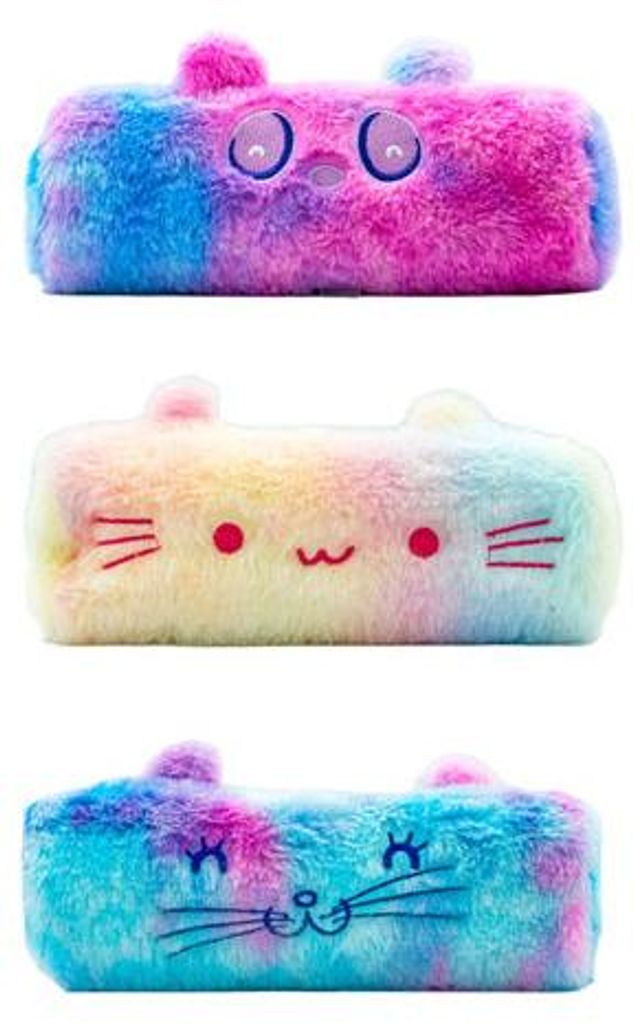 Twisk Plüsch-Etui Cutie Crew - buntes Tiergesicht für Kinder