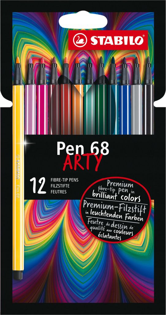Premium-Filzstift - STABILO Pen 68 - ARTY - 12er Pack mit Produktbild 